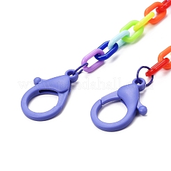 (vente d'usine de fêtes de bijoux) colliers de chaîne de câbles en acrylique personnalisés&nbsp;NJEW-JN02899-01