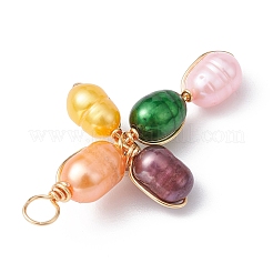 Подвески из окрашенного натурального культивированного пресноводного жемчуга PALLOY-JF02230-01