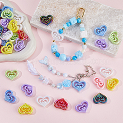 48шт 8 цвета непрозрачные акриловые бусины OACR-SC0001-87