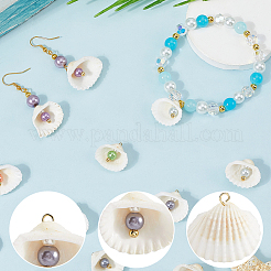 30 шт. подвески из натуральной ракушки и искусственного жемчуга PALLOY-SC0004-42