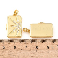 Подвески-медальоны из латуни с микропаве&nbsp;X-KK-Z140-19G