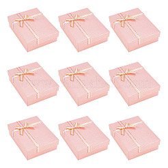 Rechteckige Aufbewahrungsboxen für Schmucksets aus Papier mit Schleife&nbsp;X1-CON-TAC0014-04C