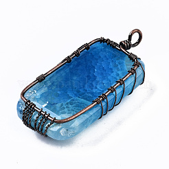 Естественно треск агат большие кулоны&nbsp;G-S359-265