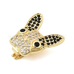 Латунные микро проложить кубического циркония раз за застежками&nbsp;KK-Z150-19G