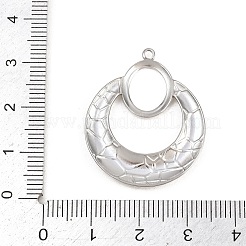 304ステンレスペンダント  ステンレス鋼色  ティアドロップチャーム  31x25.5x2.5mm  穴：1.6mm&nbsp;STAS-L313-05B-P