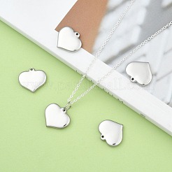 Ciondoli a forma di cuore con etichetta vuota stampata in acciaio inossidabile 304&nbsp;X-STAS-R063-02