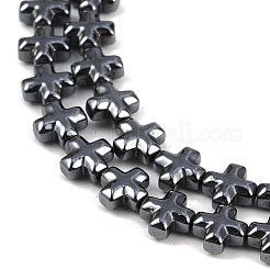 Fili di perline di ematite sintetica non magnetica elettrolitica&nbsp;G-K375-E02-01