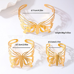 Комплекты из полых колье-чокера и браслета-манжеты в виде бабочки из сплава для женщин&nbsp;FS-WG417DC-03