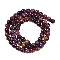 Нити из натуральных бусин тигрового глаза высшего качества&nbsp;G-F591-18-6mm