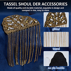 2 шт. фетровые эполеты со стразами&nbsp;AJEW-FH0006-66A