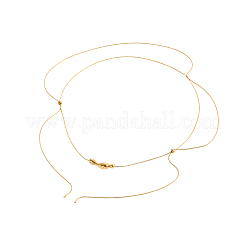 Doppellagige Halsketten aus 304 Edelstahl&nbsp;NJEW-OY002-57G