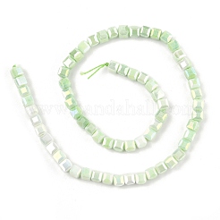 Гальванические непрозрачные стеклянные бусины EGLA-U004-02E