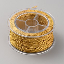 ナイロン糸  プラスチックボビン付き  Diy のジュエリー ビーズのブレスレットを作るため  ゴールド  0.8mm  約54.68ヤード（50m）/ pc&nbsp;OCOR-WH0047-59A-01