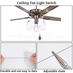 10 pz 5 stili ciondoli in lega estensori per catena di trazione per ventilatore da soffitto&nbsp;PALLOY-CP00007