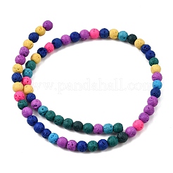Colliers de perles de lave synthétiques teintées&nbsp;GG-CBAAE19-06A-02
