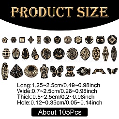 150 г непрозрачных акриловых бусин&nbsp;MACR-YW0004-22