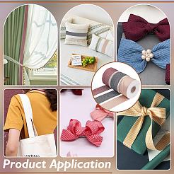 3 рулон двухцветной поликоттоновой ленты с узором «елочка»&nbsp;OCOR-BC0007-81