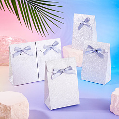 Прямоугольные блестящие бумажные подарочные пакеты CARB-TAC0002-05B