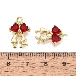 Pendentifs de zircone cubique en laiton micro pavé saint valentin&nbsp;KK-Q072-04G