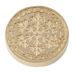 Tête de timbre en laiton de sceau de cire de série de Noël&nbsp;LS-AJEW-M037-01G-25