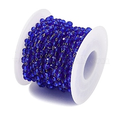 Ионное покрытие (ip) нержавеющая сталь 304 и граненые прозрачные стеклянные бусины ручной работы CHS-H028-02G