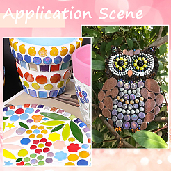 200г двухцветные стеклянные кабошоны GLAA-SP0001-10