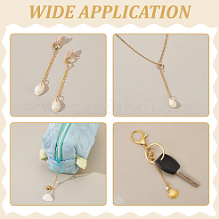 6 шт. 3 стиля натуральный жемчуг и ракушки и сплав бикини подвеска украшение&nbsp;HJEW-GA00063