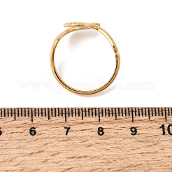 Offene Manschettenringe aus Edelstahl 304 für Damen&nbsp;RJEW-L342-01G