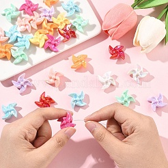 30шт УФ-покрытие непрозрачные акриловые бусины&nbsp;OACR-YW0004-16