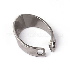 201 ステンレススチールペンダントベイル  ステンレス鋼色  24x17x6mm  穴：2mm&nbsp;STAS-O092-26A