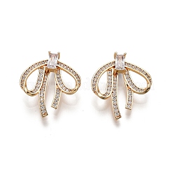 Латунные микропаве прозрачные кубические циркониевые подвески KK-C005-14G