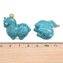Colgantes de acero inoxidable 304 con esmalte azul cielo intenso.&nbsp;SA-CBAF5D5-12G