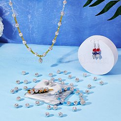 Круглые бусины со стразами из полимерной глины RB-SZ0001-04