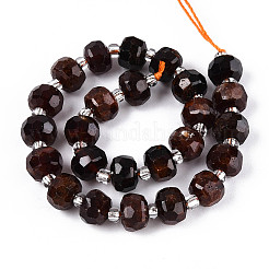 Натуральный оранжевый гранатовый бисер пряди G-N327-08A-04