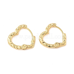 Серьги-кольца из нержавеющей стали 304 в форме кованого сердца EJEW-U065-02A-G