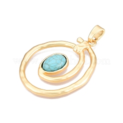 Стойка покрытие сплав паве имитация бирюзы смола большие подвески FIND-N005-41G