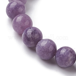 Stretch-Armbänder aus natürlichem Lepidolith / lila Glimmerstein&nbsp;BJEW-JB10092-04