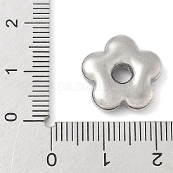304ステンレスペンダント  ステンレス鋼色  変色防止  花  15.5x16x4mm  穴：3mm&nbsp;LS-STAS-R162-02P-02
