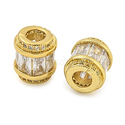 Placage en rack laiton micro pavé de zircone cubique perles européennes&nbsp;LS-KK-F089-31G-08