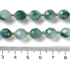 Окрашенные природные белый нефрит бисер пряди G-N342-149I-29