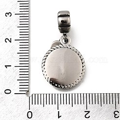 304 нержавеющая сталь плоские круглые любящие тети европейские подвески&nbsp;STAS-L284-04AS