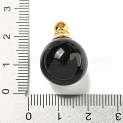 Ciondoli per bottiglie di profumo di ossidiana naturale&nbsp;G-K338-22G-01