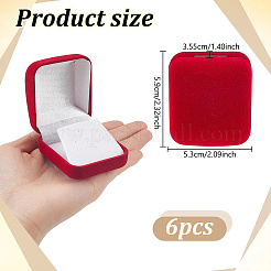 Custodie portagioie portatili da viaggio in velluto per orecchini e collane&nbsp;CON-WH0089-246B