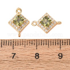 Verbindungsanhänger aus Messing mit kubischem Zirkonia-Pavé&nbsp;CU-CBAEC99-07G