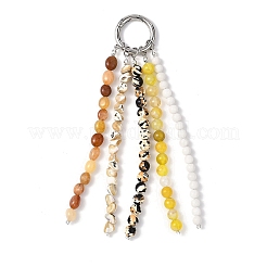 Подвески из натурального золотистого шелкового нефрита&nbsp;HJEW-JM04555