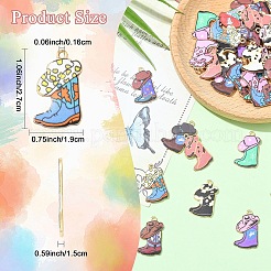 24 шт. 12 стильных подвески из сплава светлого золота с принтом&nbsp;FIND-YW0011-62