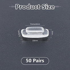 50 пара силиконовых носоупоров для очков&nbsp;AJEW-DC0003-44