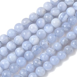 Натуральный голубой кружевной агат бисер нитей&nbsp;G-F222-30-6mm-01