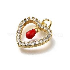 Colgante micropavé cubic zirconia de latón&nbsp;KK-C090-01G-02