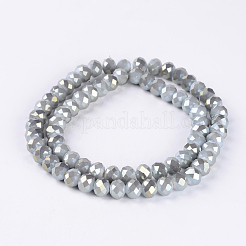 Стеклянные бусины с гальваническим покрытием &nbsp;EGLA-A034-J4mm-Y02